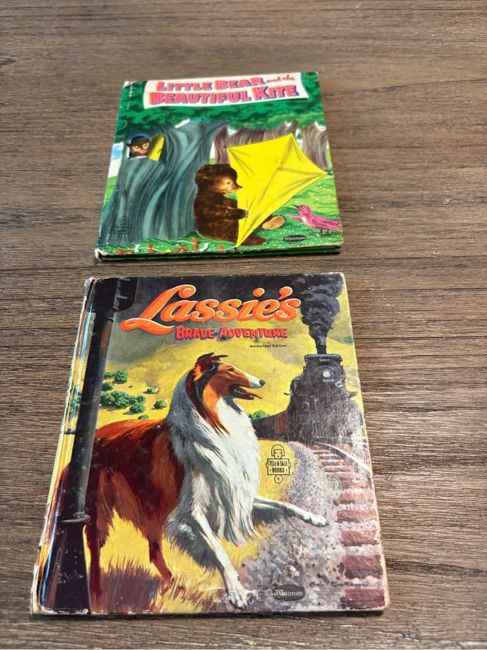 Vintage Tell-A-Tale Books Lot Lassie & Little Bear Beautiful Kite Whitman